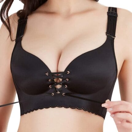Aivtalk Womens Push Up Drawstring Bras Plus Size Wirefree Cleavage Bra Sexy Lingerie