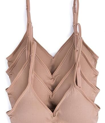 Caramel Cantina V Neck Padded Bralette Adjustable Straps Bra
