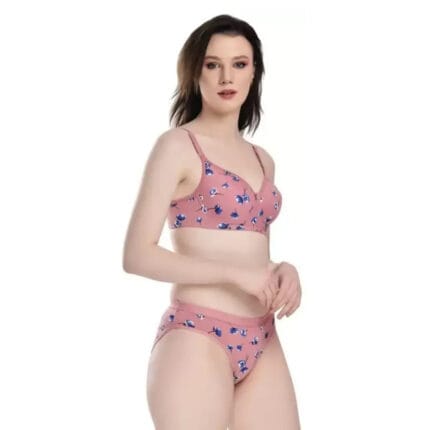 Cotton Pastel Bra Underwear Set Underwired Panty