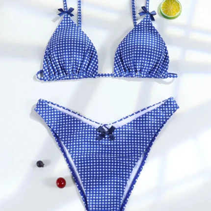 Mini Bowknot Bikinis Set for Women Patchwork Swimsuit Summer