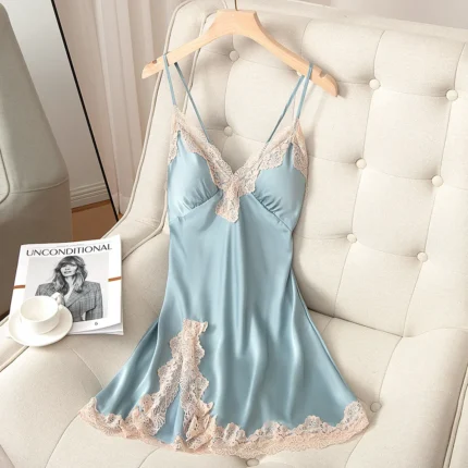 Spaghetti Strap Nightgown Women Nightdress