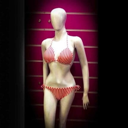 RED STRIPS PRINT BIKINI