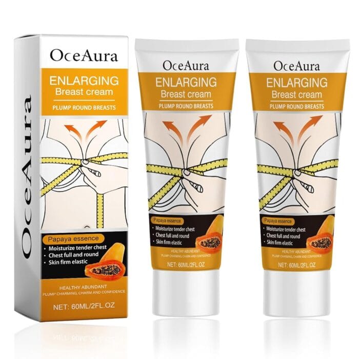 Breast Enhancement Cream, Breast Growth Lifting and Firming, Breast Enlargement Cream to Fast Increase Size & Reshape Breast for All Skin Types (2Packs)