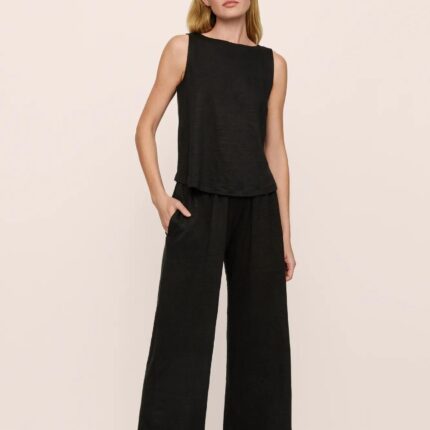 Organic Linen Knit High Waisted Pant