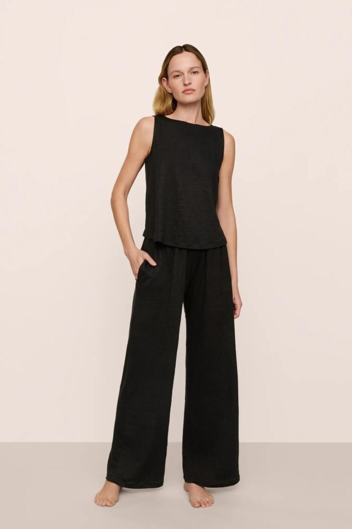 Organic Linen Knit High Waisted Pant