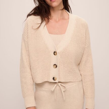 Recycled Sweater Cropped Cardigan