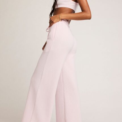 Waffle Knit Track Pant in Puff