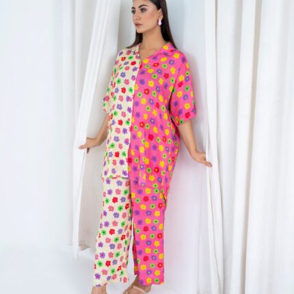 Woman's Loungewear Dress - Multi Flower
