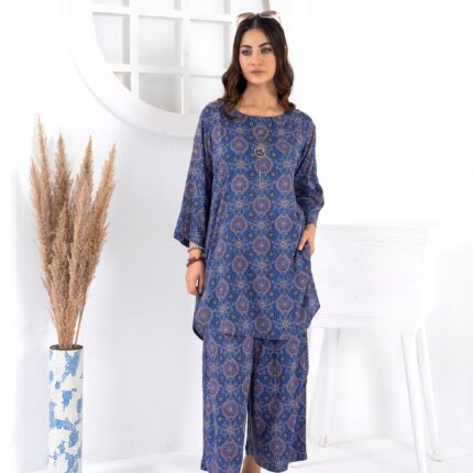 Women's Classic Loungewear-Blue Ajrak