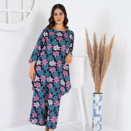 Women's Classic Loungewear Wear-Black Bloom
