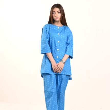 Women's Cotton Sleepwear - Blue Queen