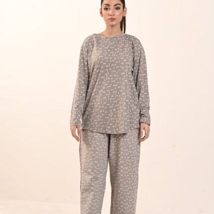 Women's Jersey Self Printed Track Suit -Cold Moon
