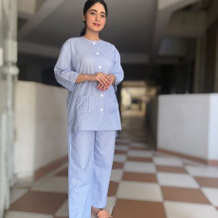 Women's Sleepwear Suit -Blue Dot