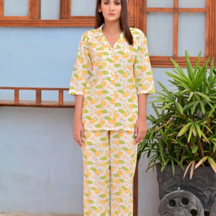 Women's Sleepwear Suit- Flower Pot