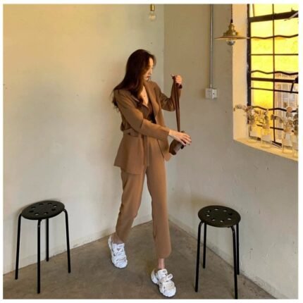 Qiu Winter Temperament Small Person Collocation Shows Tall Two Sets