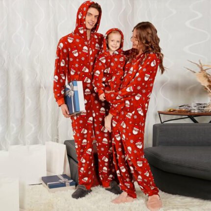 Christmas Family Xmas Romper Nightwear For Kid Adults